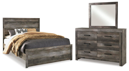 Wynnlow Queen Panel Bed with Mirrored Dresser