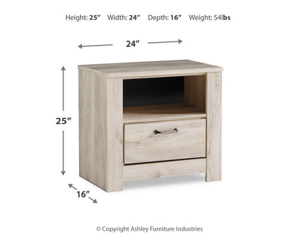 Bellaby Queen Platform Bed with 2 Storage Drawers with Mirrored Dresser and Nightstand