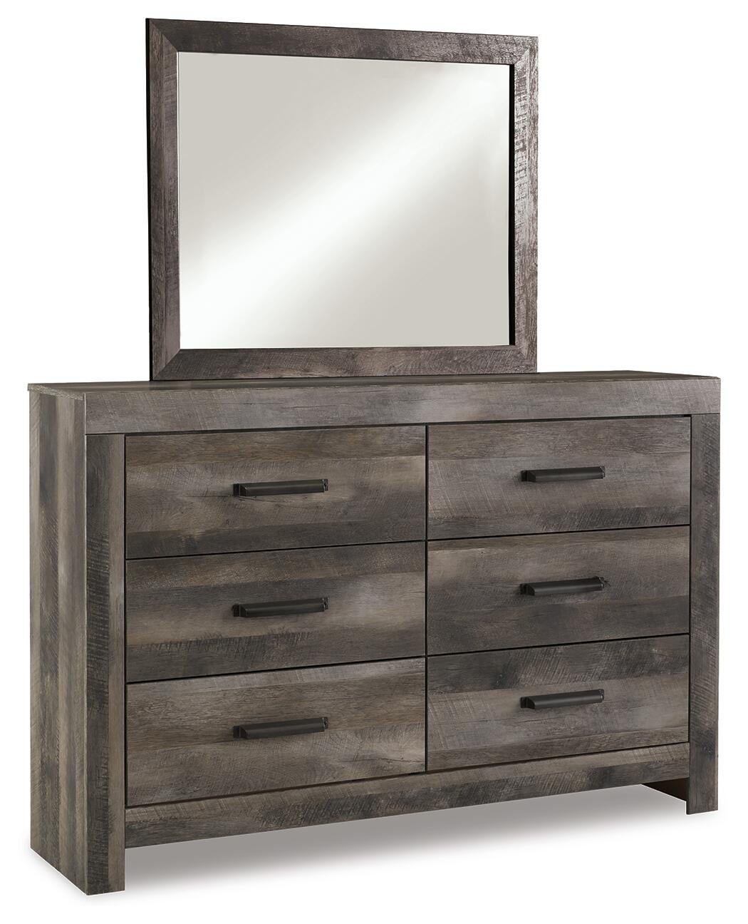 Wynnlow King Poster Bed with Mirrored Dresser, Chest and Nightstand