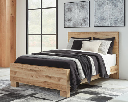 Hyanna King Panel Bed, Dresser, Mirror and Nightstand
