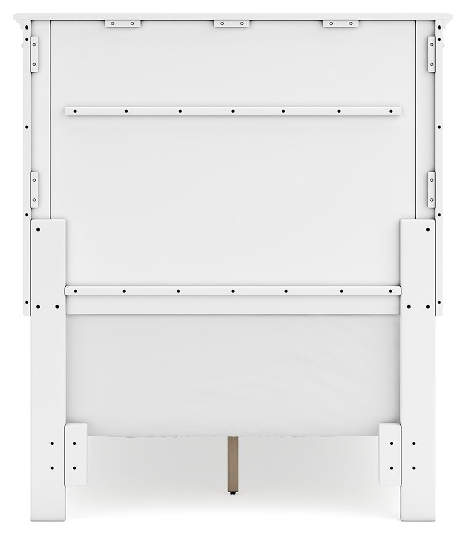 Fortman Twin Panel Bed with Mirrored Dresser