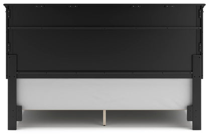 Lanolee King Panel Bed with Mirrored Dresser