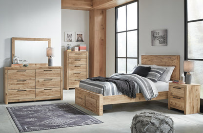 Hyanna Full Panel Storage Bed, Dresser, Mirror, Chest and Nightstand