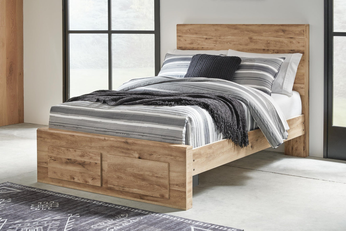 Hyanna Full Panel Storage Bed, Dresser, Mirror, Chest and Nightstand