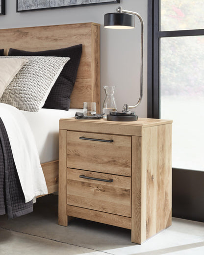 Hyanna Twin Panel Bed with 2 Side Storage, Dresser, Mirror and Nightstand
