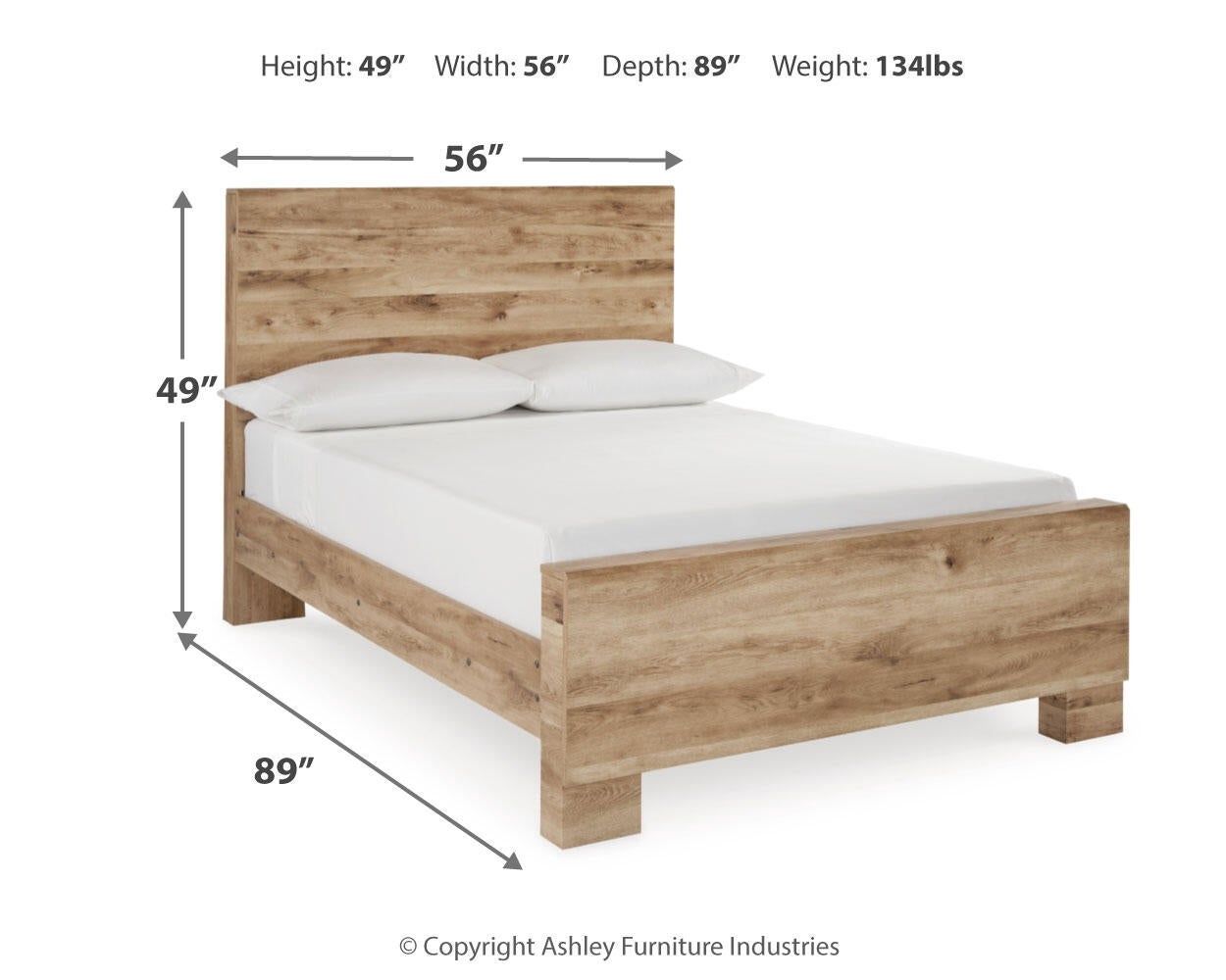Hyanna Full Panel Bed, Dresser and Mirror