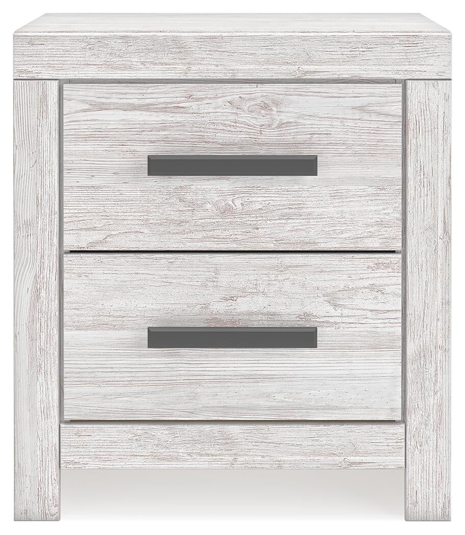 Cayboni Queen Panel Bed with Mirrored Dresser and Nightstand
