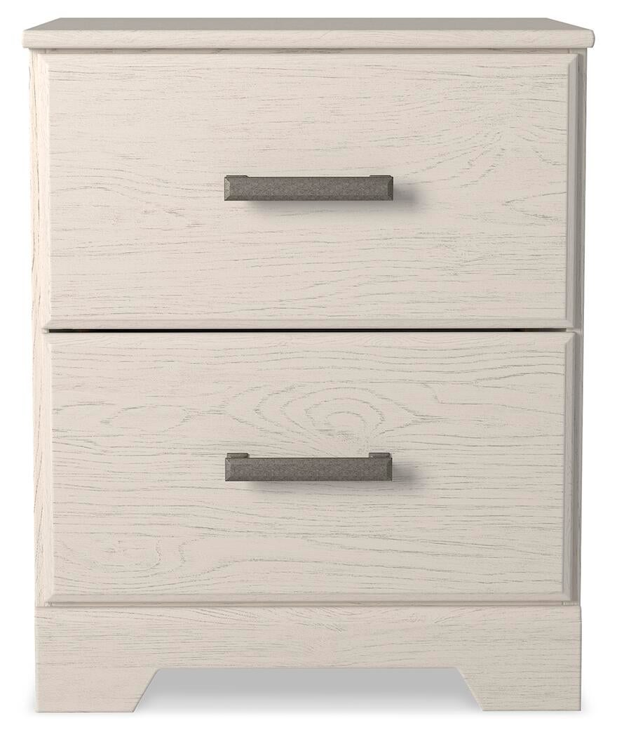 Stelsie Twin Panel Bed with Mirrored Dresser, Chest and Nightstand