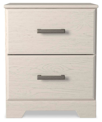 Stelsie Twin Panel Bed with Mirrored Dresser, Chest and Nightstand