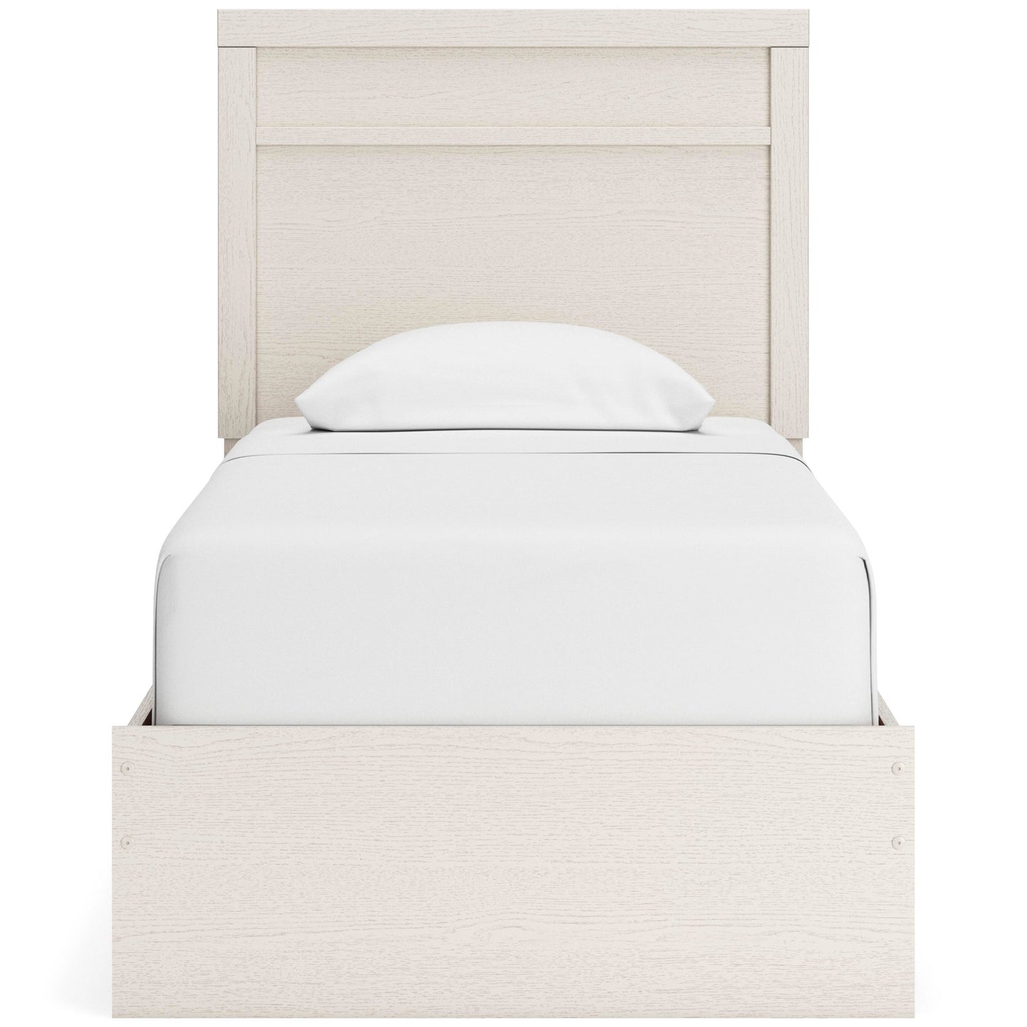 Stelsie Twin Panel Bed with Mirrored Dresser