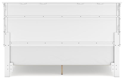 Fortman King Panel Bed with Mirrored Dresser and Nightstand