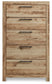 Hyanna Twin Panel Bed, Dresser, Mirror, Chest and Nightstand