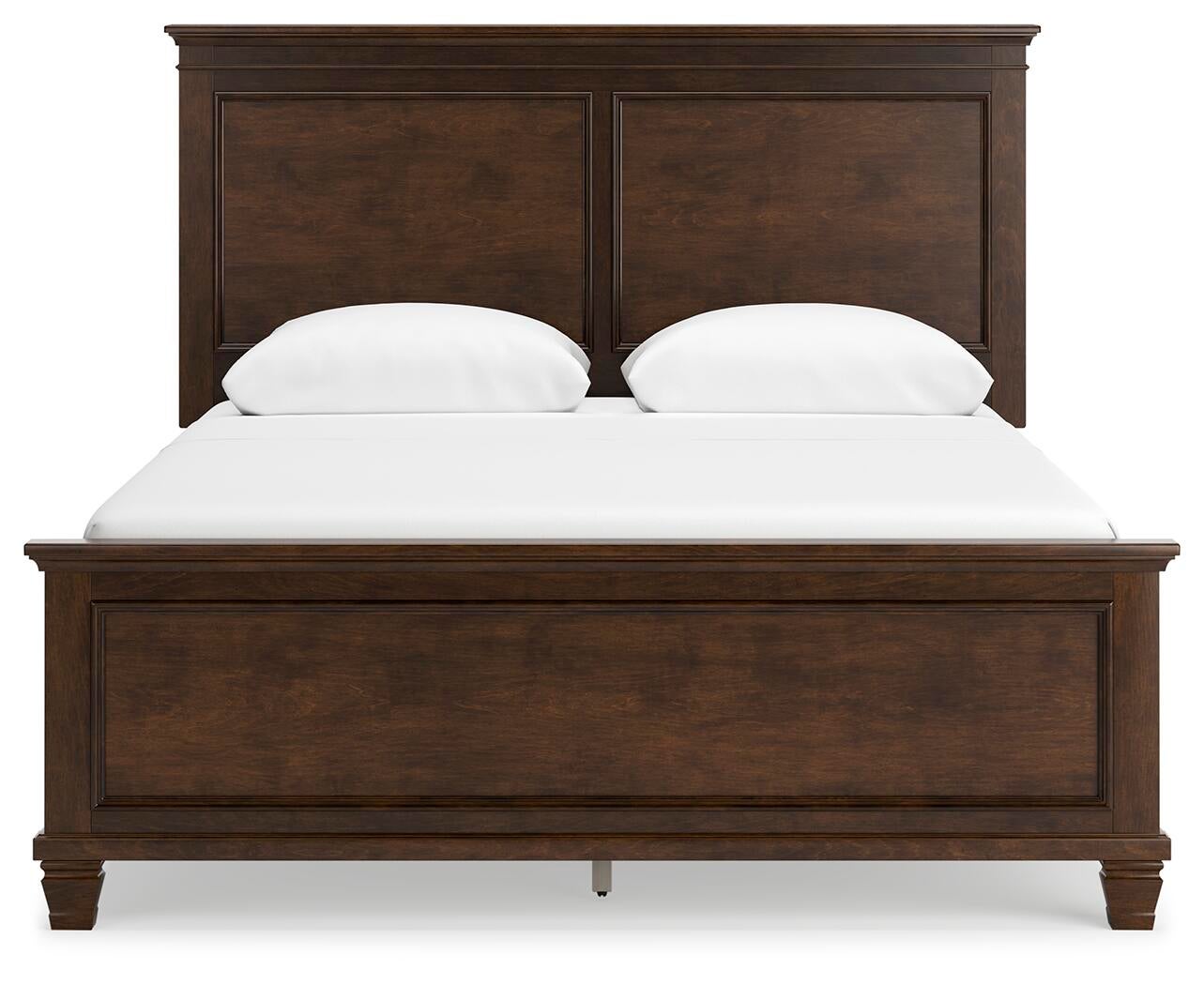 Danabrin Queen Panel Bed with Mirrored Dresser and Nightstand