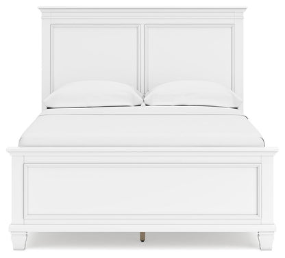 Fortman Full Panel Bed with Mirrored Dresser and Nightstand