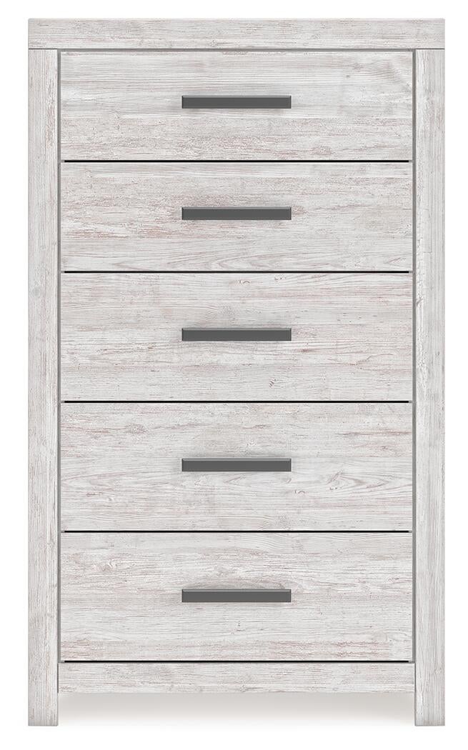 Cayboni Full Panel Bed, Dresser, Mirror, Chest and Nightstand