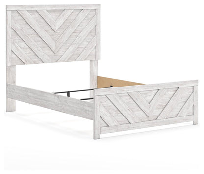 Cayboni Full Panel Bed, Dresser, Mirror, Chest and Nightstand