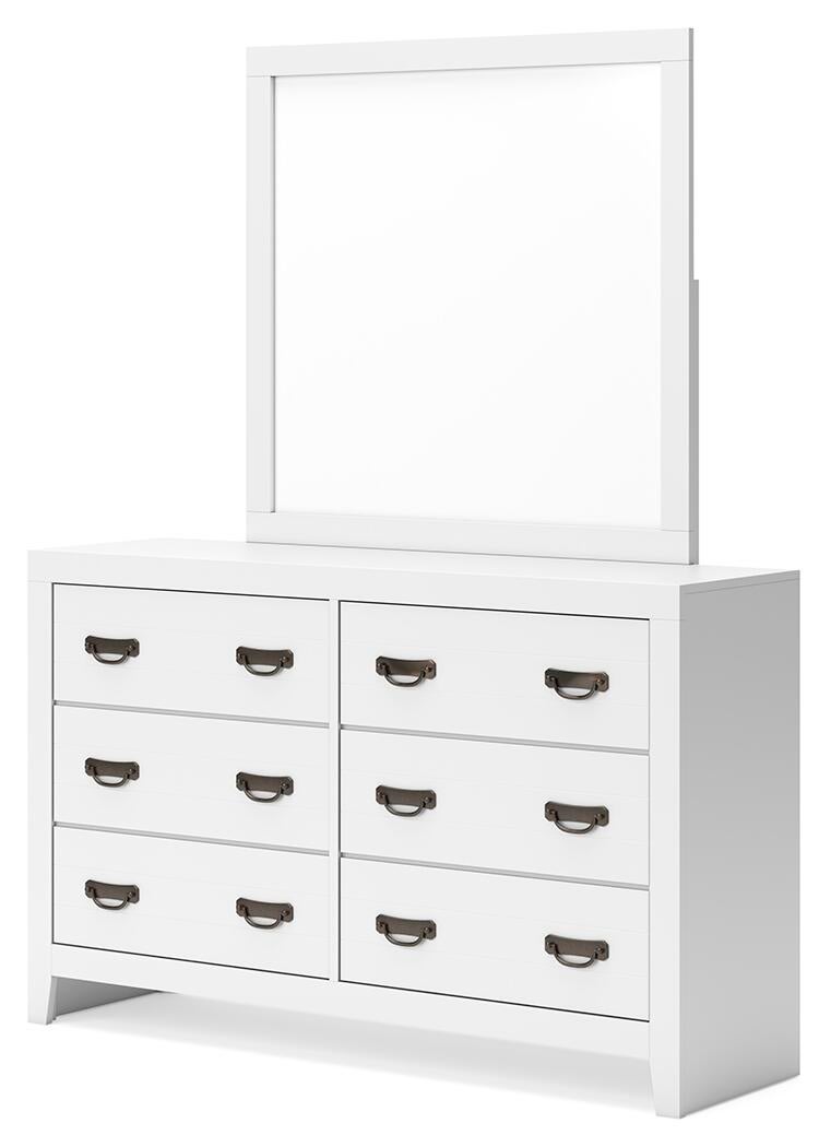 Binterglen Full Panel Bed with Mirrored Dresser