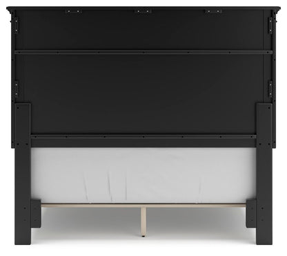 Lanolee Full Panel Bed with Mirrored Dresser and Nightstand