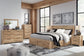 Hyanna King Panel Storage Bed with 1 Under Bed Storage Drawer, Dresser, Mirror, Chest and Nightstand