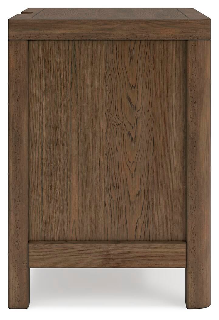 Cabalynn California King Upholstered Bed with Mirrored Dresser and Nightstand