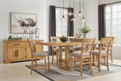 Havonplane Counter Height Dining Table and 6 Barstools