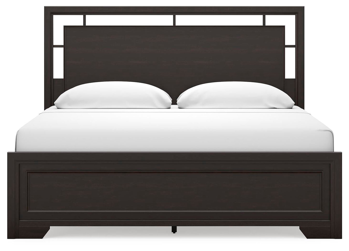 Covetown King Panel Bed with Mirrored Dresser