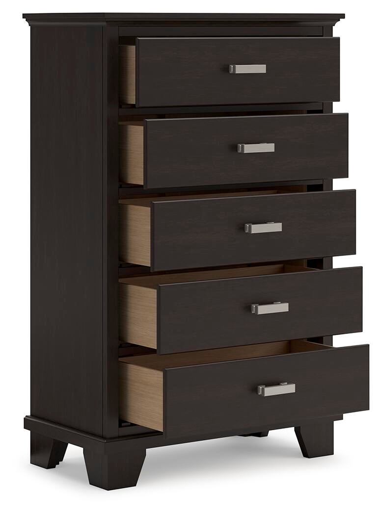 Covetown Twin Panel Bed, Dresser, Mirror, Chest and Nightstand