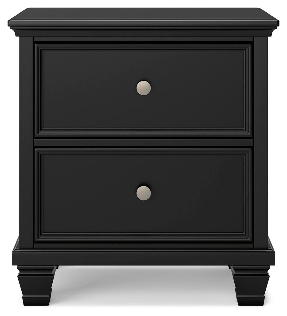 Lanolee California King Panel Bed with Mirrored Dresser, Chest and Nightstand