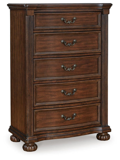 Lavinton Queen Poster Bed, Dresser, Mirror, Chest and Nightstand