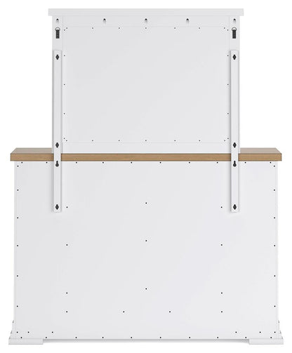 Ashbryn King Panel Storage Bed, Dresser, Mirror, Chest and Nightstand
