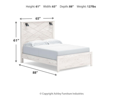 Gerridan Queen Panel Bed with Mirrored Dresser