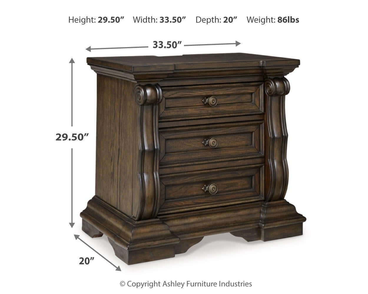 Maylee King Upholstered Bed, Dresser, Mirror, Chest and Nightstand