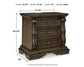 Maylee King Upholstered Bed, Dresser, Mirror, Chest and Nightstand
