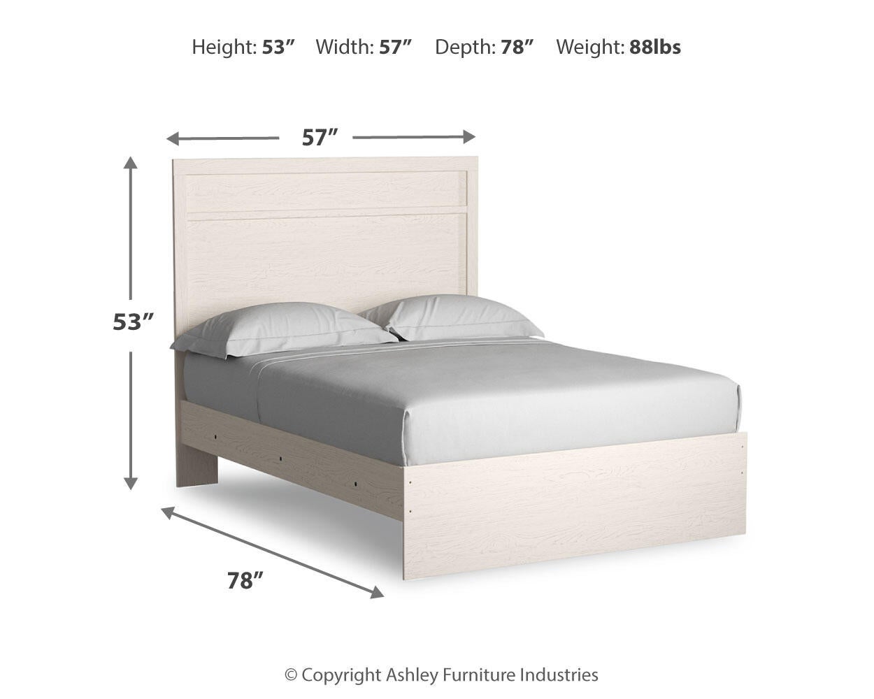Stelsie Full Panel Bed with Mirrored Dresser