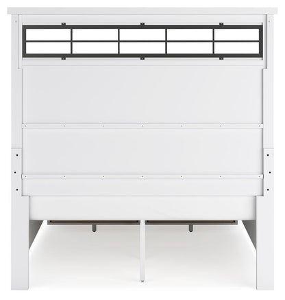 Ashbryn Queen Panel Storage Bed, Dresser, Mirror and Nightstand