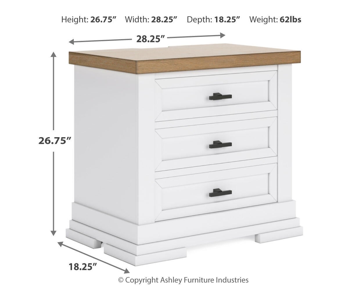 Ashbryn Queen Panel Storage Bed, Dresser, Mirror and Nightstand