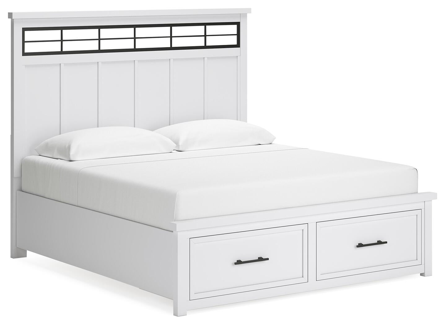 Ashbryn King Panel Storage Bed, Dresser and Mirror