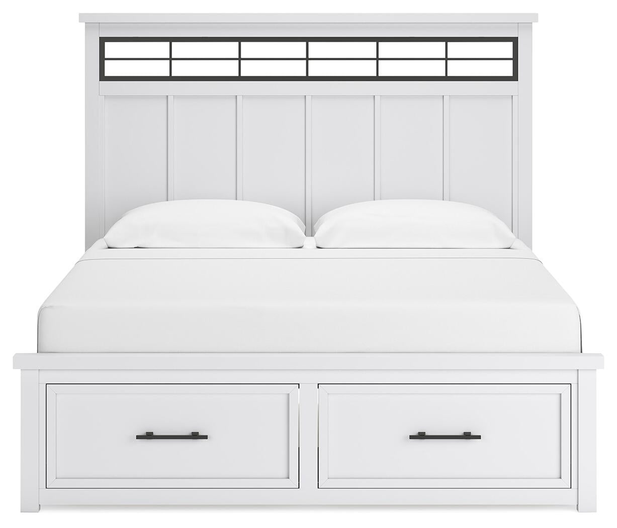 Ashbryn King Panel Storage Bed, Dresser and Mirror