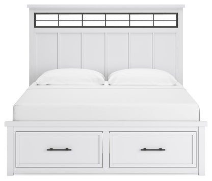 Ashbryn King Panel Storage Bed, Dresser and Mirror