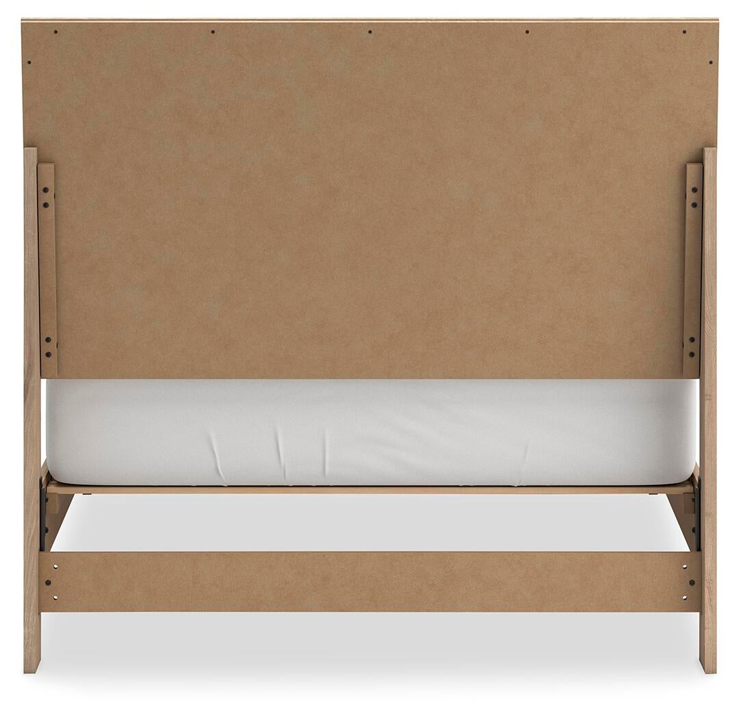 Cielden Full Panel Bed with Mirrored Dresser and Nightstand