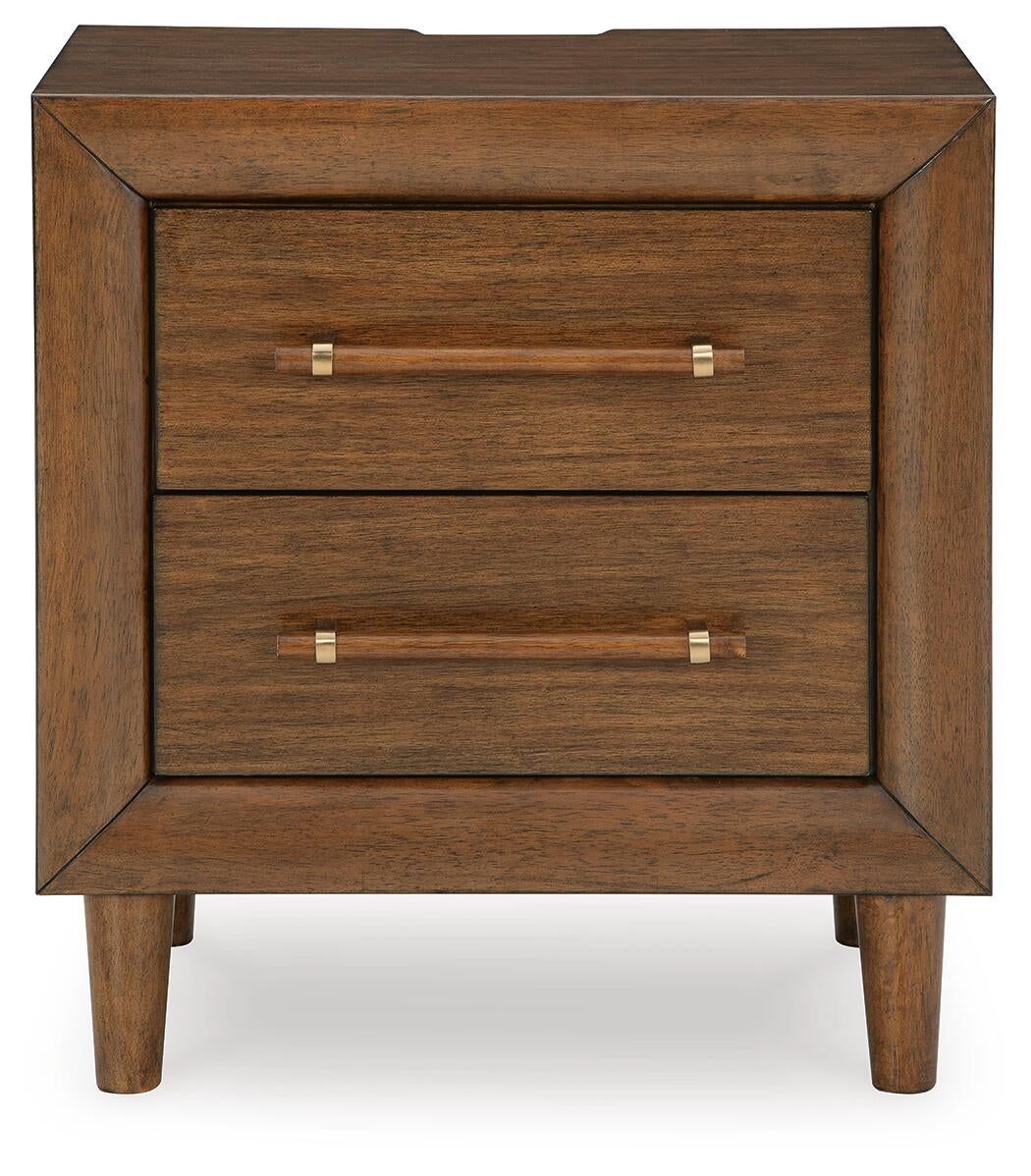 Lyncott King Upholstered Bed, Dresser, Mirror, Chest and Nightstand
