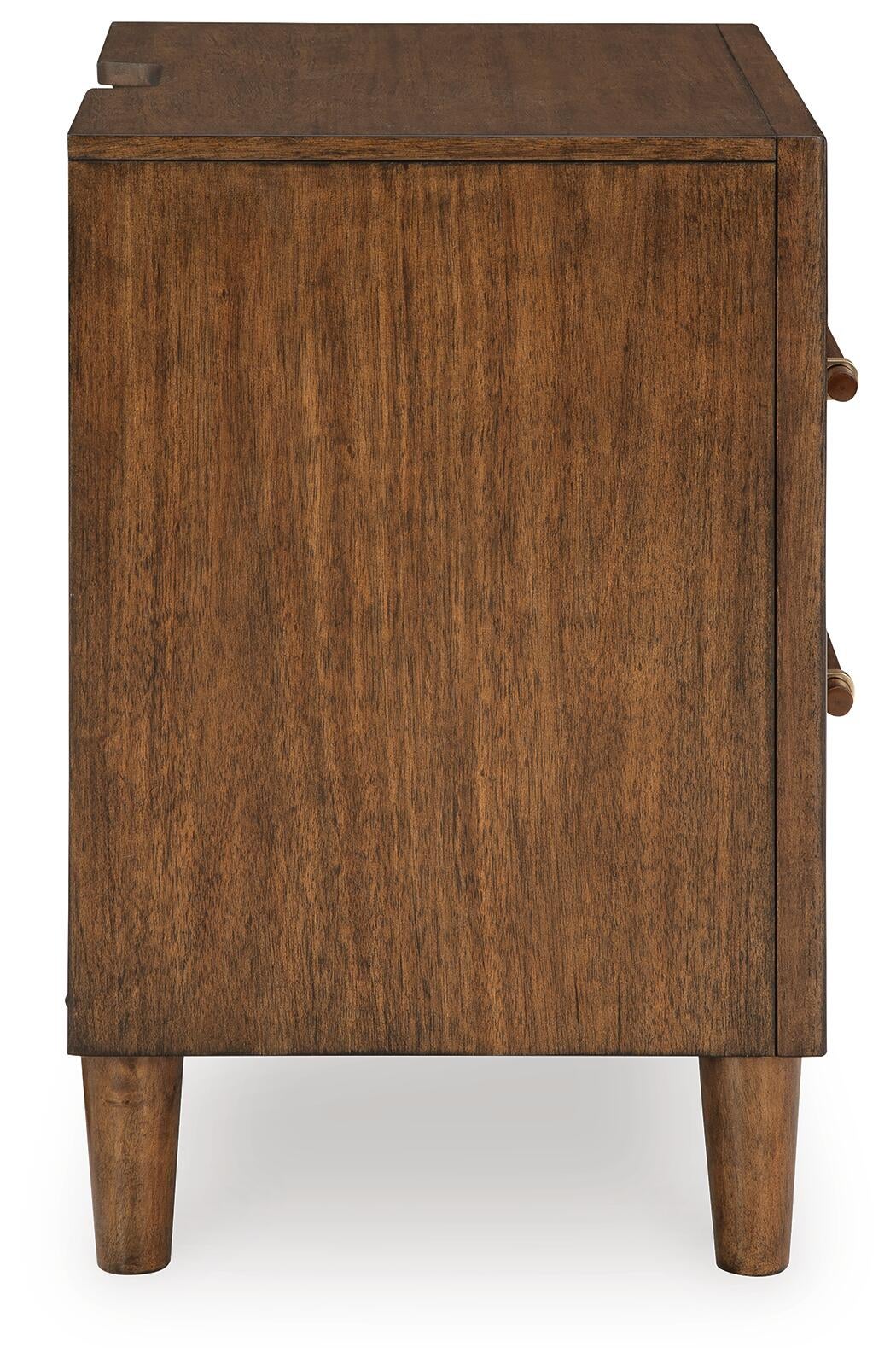 Lyncott California King Upholstered Bed with Mirrored Dresser and Nightstand