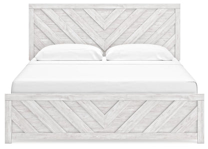 Cayboni King Panel Bed, Dresser, Mirror, Chest and Nightstand