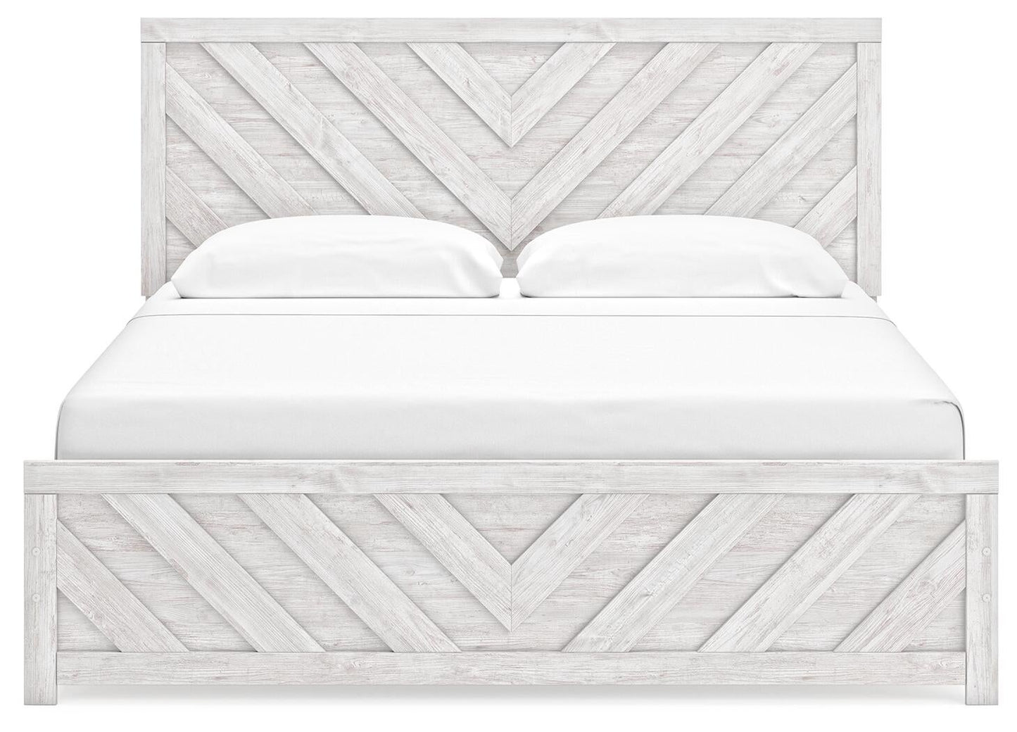Cayboni King Panel Bed with Mirrored Dresser