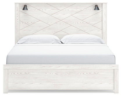 Gerridan King Panel Bed with Mirrored Dresser, Chest and Nightstand