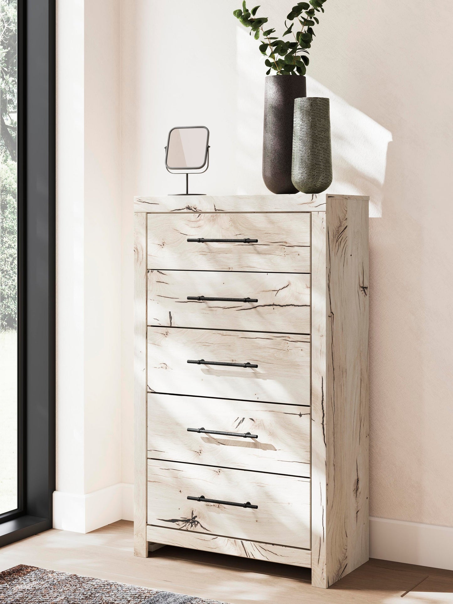 Lawroy King Panel Headboard, Dresser, Mirror, Chest and Nightstand