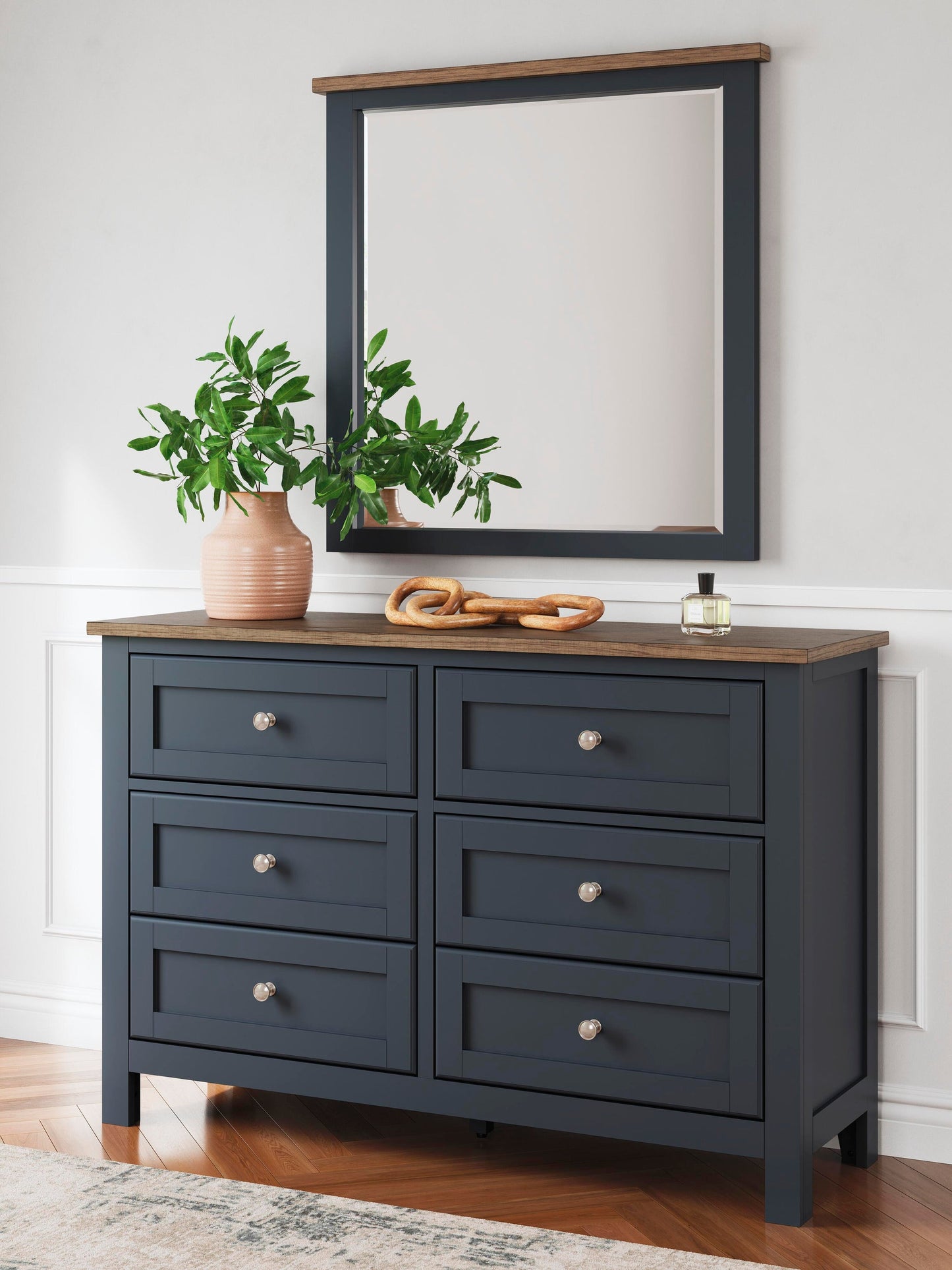 Landocken Full Panel Headboard, Dresser, Mirror, Chest and Nightstand
