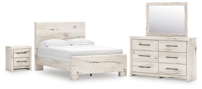 Lawroy Full Panel Bed, Dresser, Mirror and Nightstand