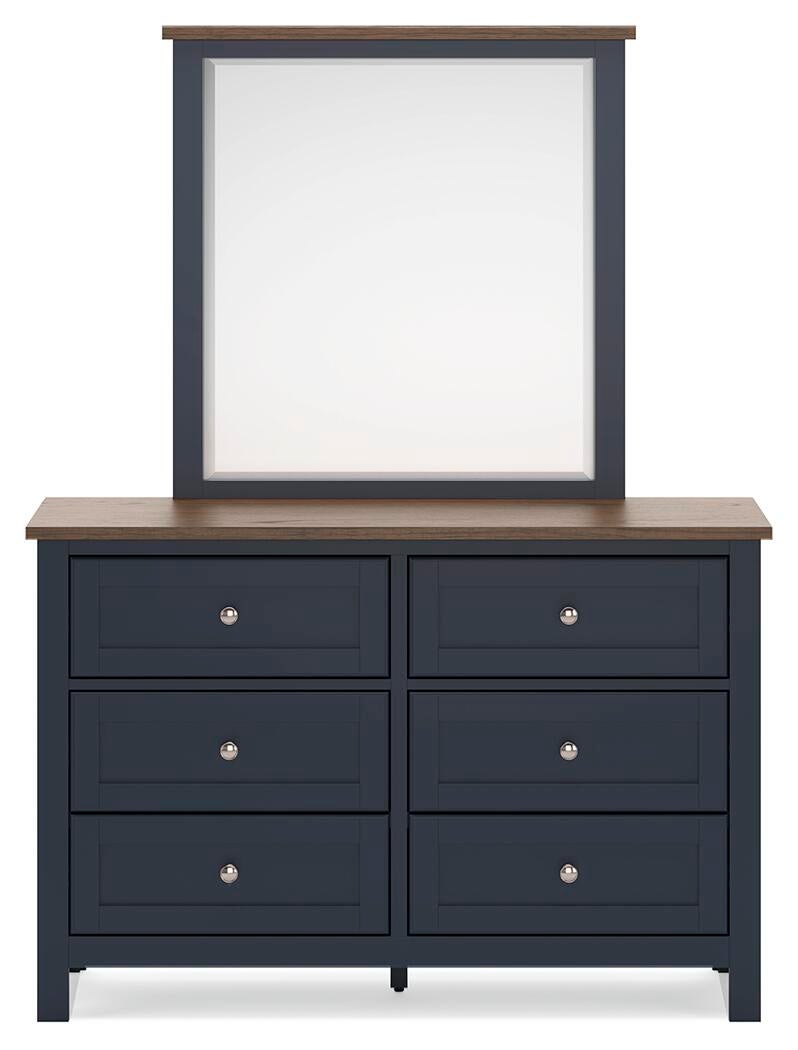 Landocken Twin Panel Headboard, Dresser, Mirror, Chest and Nightstand