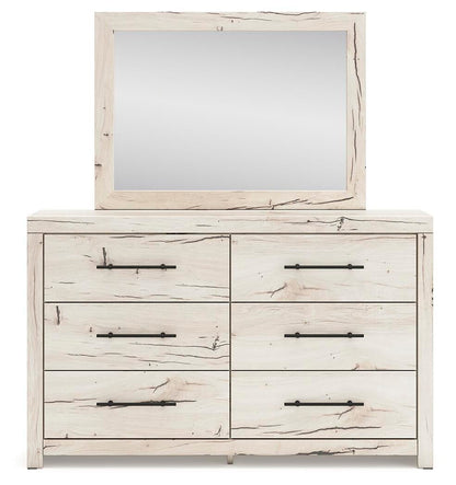 Lawroy Queen Panel Bed with Storage, Dresser, Mirror, Chest and Nightstand